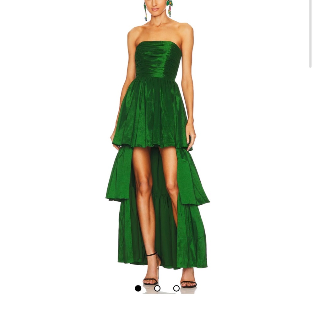 Elegant Green Strapless Dress